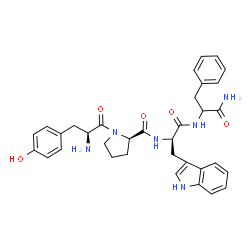 ChemSpider 2D Image | L-Tyrosyl-D-prolyl-D-tryptophylphenylalaninamide | C34H38N6O5