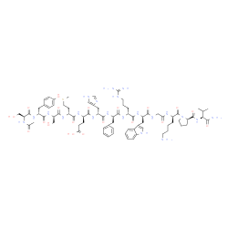 ChemSpider 2D Image | N-Acetyl-L-seryl-D-tyrosyl-D-seryl-D-methionyl-D-alpha-glutamyl-D-histidyl-D-phenylalanyl-D-arginyl-D-tryptophylglycyl-D-lysyl-D-prolyl-L-valinamide | C77H109N21O19S