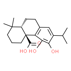 ChemSpider 2D Image | (10alpha)-11,12-Dihydroxyabieta-8,11,13-trien-20-oic acid | C20H28O4