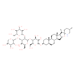ChemSpider 2D Image | (3beta,5alpha,25S)-Spirosolan-3-yl beta-D-glucopyranosyl-(1->2)-[L-lyxopyranosyl-(1->3)]-alpha-L-gulopyranosyl-(1->4)-beta-L-mannopyranoside | C50H83NO21