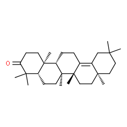 ChemSpider 2D Image | (5beta,8alpha,9beta,10alpha,14beta,17alpha)-Olean-13(18)-en-3-one | C30H48O