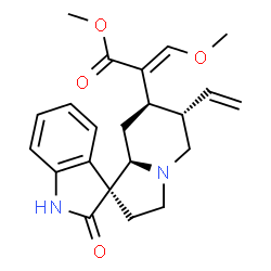 ChemSpider 2D Image | Methyl (3beta,15alpha,16E)-16-(methoxymethylene)-2-oxocorynox-18-en-17-oate | C22H26N2O4