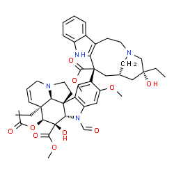 ChemSpider 2D Image | (2'beta,4'alpha,12alpha,18'beta)-22-Oxovincaleukoblastine | C46H56N4O10