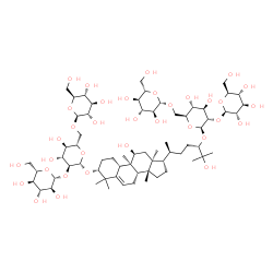 ChemSpider 2D Image | (1R,4S,9alpha,11beta,13alpha,14beta,17alpha,20S,24S)-1-{[beta-L-Glucopyranosyl-(1->2)-[beta-L-glucopyranosyl-(1->6)]-beta-L-glucopyranosyl]oxy}-11,25-dihydroxy-9,10,14-trimethyl-4,9-cyclo-9,10-secocho
lest-5-en-24-yl beta-L-glucopyranosyl-(1->2)-[beta-L-glucopyranosyl-(1->6)]-beta-L-glucopyranoside | C66H112O34