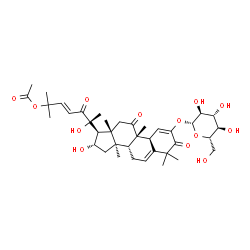 ChemSpider 2D Image | (4S,8beta,9alpha,13alpha,14beta,16beta,17alpha,20S,23E)-2-(beta-L-Glucopyranosyloxy)-16,20-dihydroxy-9,10,14-trimethyl-1,11,22-trioxo-4,9-cyclo-9,10-secocholesta-2,5,23-trien-25-yl acetate | C38H54O13