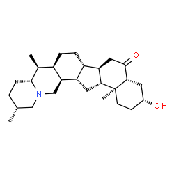 ChemSpider 2D Image | (3alpha,8alpha,9beta,10alpha,12beta,13alpha,14beta,20beta,22beta,25alpha)-3-Hydroxycevan-6-one | C27H43NO2