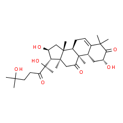 ChemSpider 2D Image | (2R,4S,8beta,9alpha,13alpha,14beta,16beta,17alpha,20S)-2,16,20,25-Tetrahydroxy-9,10,14-trimethyl-4,9-cyclo-9,10-secocholest-5-ene-1,11,22-trione | C30H46O7