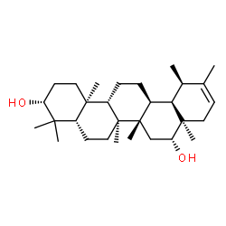 ChemSpider 2D Image | (3alpha,5beta,8alpha,9beta,10alpha,13alpha,14beta,16alpha,17alpha,18alpha)-Urs-20-ene-3,16-diol | C30H50O2