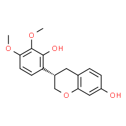 ChemSpider 2D Image | (3S)-3-(2-Hydroxy-3,4-dimethoxyphenyl)-7-chromanol | C17H18O5