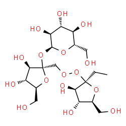 ChemSpider 2D Image | (2S,3S,4R,5R,6S)-2-{[(2R,3R,4R,5S)-2-({[(2R,3R,4R,5S)-2-Ethyl-3,4-dihydroxy-5-(hydroxymethyl)tetrahydro-2-furanyl]peroxy}methyl)-3,4-dihydroxy-5-(hydroxymethyl)tetrahydro-2-furanyl]oxy}-6-(hydroxymeth
yl)tetrahydro-2H-pyran-3,4,5-triol (non-preferred name) | C19H34O16