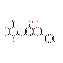 ChemSpider 2D Image | (2R)-5-Hydroxy-2-(4-hydroxyphenyl)-4-oxo-3,4-dihydro-2H-chromen-7-yl beta-D-glucopyranosiduronic acid | C21H20O11