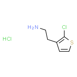 ChemSpider 2D Image | 2-(2-Chloro-3-thienyl)ethanamine hydrochloride (1:1) | C6H9Cl2NS