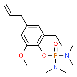ChemSpider 2D Image | 4-Allyl-2-ethyl-6-methoxyphenyl N,N,N',N'-tetramethylphosphorodiamidate | C16H27N2O3P