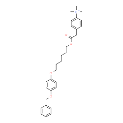 ChemSpider 2D Image | 4-[2-({6-[4-(Benzyloxy)phenoxy]hexyl}oxy)-2-oxoethyl]-N,N,N-trimethylanilinium | C30H38NO4
