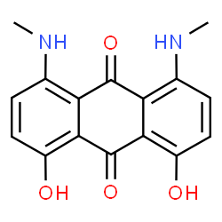 ChemSpider 2D Image | 1,8-Dihydroxy-4,5-bis(methylamino)-9,10-anthraquinone | C16H14N2O4
