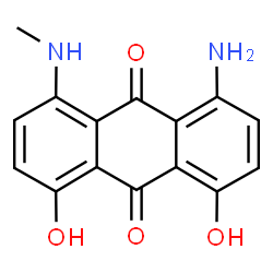 ChemSpider 2D Image | 1-Amino-4,5-dihydroxy-8-(N-methylamino)anthraquinone | C15H12N2O4