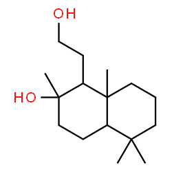 ChemSpider 2D Image | 1-(2-Hydroxyethyl)-2,5,5,8a-tetramethyldecahydro-2-naphthalenol | C16H30O2