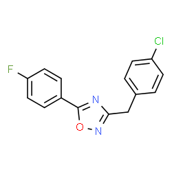 ChemSpider 2D Image | 3-(4-Chlorobenzyl)-5-(4-fluorophenyl)-1,2,4-oxadiazole | C15H10ClFN2O