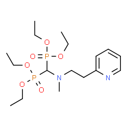 ChemSpider 2D Image | Tetraethyl ({methyl[2-(2-pyridinyl)ethyl]amino}methylene)bis(phosphonate) | C17H32N2O6P2