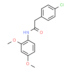 ChemSpider 2D Image | 2-(4-Chlorophenyl)-N-(2,4-dimethoxyphenyl)acetamide | C16H16ClNO3