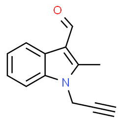 ChemSpider 2D Image | 2-Methyl-1-prop-2-ynyl-1H-indole-3-carbaldehyde | C13H11NO
