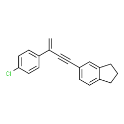 ChemSpider 2D Image | 5-[3-(4-Chlorophenyl)-3-buten-1-yn-1-yl]indane | C19H15Cl