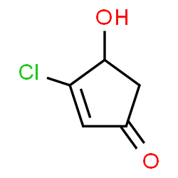 ChemSpider 2D Image | 3-Chloro-4-hydroxy-2-cyclopenten-1-one | C5H5ClO2