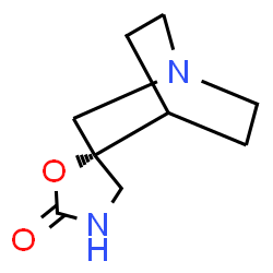 ChemSpider 2D Image | (2R)-2'H-Spiro[4-azabicyclo[2.2.2]octane-2,5'-[1,3]oxazolidin]-2'-one | C9H14N2O2