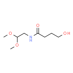 ChemSpider 2D Image | N-(2,2-Dimethoxyethyl)-4-hydroxybutanamide | C8H17NO4
