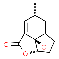 ChemSpider 2D Image | (4R,7aS,7bR)-7b-Hydroxy-4-methyl-5,5a,6,7,7a,7b-hexahydroindeno[1,7-bc]furan-2(4H)-one | C11H14O3