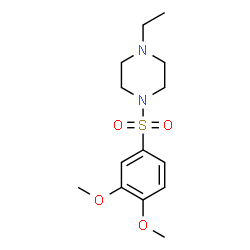 ChemSpider 2D Image | 1-[(3,4-Dimethoxyphenyl)sulfonyl]-4-ethylpiperazine | C14H22N2O4S