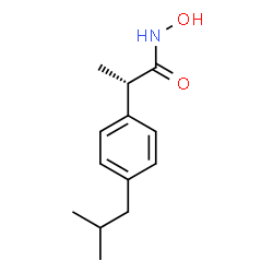 ChemSpider 2D Image | (2S)-N-Hydroxy-2-(4-isobutylphenyl)propanamide | C13H19NO2
