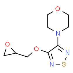 ChemSpider 2D Image | 4-[4-(2-Oxiranylmethoxy)-1,2,5-thiadiazol-3-yl]morpholine | C9H13N3O3S