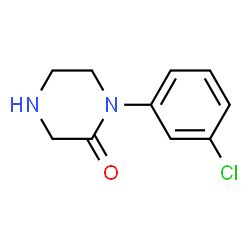 ChemSpider 2D Image | 1-(3-Chlorophenyl)-2-piperazinone | C10H11ClN2O