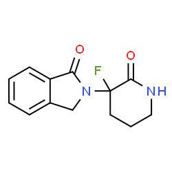 ChemSpider 2D Image | 2-(3-Fluoro-2-oxo-3-piperidinyl)-1-isoindolinone | C13H13FN2O2