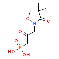 ChemSpider 2D Image | [3-(4,4-Dimethyl-3-oxo-1,2-oxazolidin-2-yl)-2-oxopropyl]phosphonic acid | C8H14NO6P