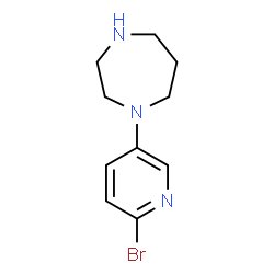 ChemSpider 2D Image | 1-(6-Bromo-3-pyridyl)homopiperazine | C10H14BrN3