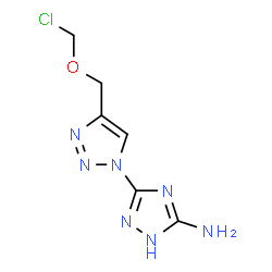 ChemSpider 2D Image | 3-{4-[(Chloromethoxy)methyl]-1H-1,2,3-triazol-1-yl}-1H-1,2,4-triazol-5-amine | C6H8ClN7O