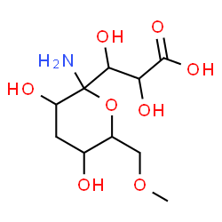ChemSpider 2D Image | 1-(2-Carboxy-1,2-dihydroxyethyl)-3-deoxy-6-O-methylhexopyranosylamine | C10H19NO8
