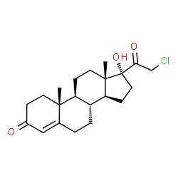 ChemSpider 2D Image | 21-Chloro-17-hydroxypregn-4-ene-3,20-dione | C21H29ClO3