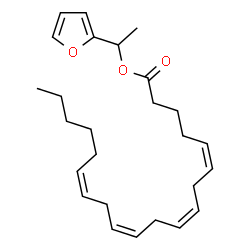 ChemSpider 2D Image | 1-(2-Furyl)ethyl (5Z,8Z,11Z,14Z)-5,8,11,14-icosatetraenoate | C26H38O3