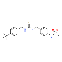 ChemSpider 2D Image | N-(4-t-butylbenzyl)-N'-(4-(methylsulfonylamino)benzyl)thiourea | C20H27N3O2S2