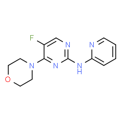 ChemSpider 2D Image | 5-fluoro-4-morpholin-4-yl-N-pyridin-2-ylpyrimidin-2-amine | C13H14FN5O