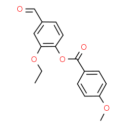 ChemSpider 2D Image | 2-Ethoxy-4-formylphenyl 4-methoxybenzoate | C17H16O5