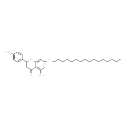 ChemSpider 2D Image | 7-(Hexadecyloxy)-5-hydroxy-2-(4-hydroxyphenyl)-2,3-dihydro-4H-chromen-4-one | C31H44O5