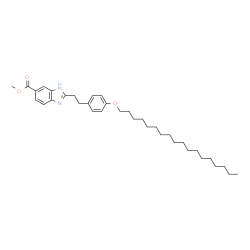 ChemSpider 2D Image | Methyl 2-{2-[4-(octadecyloxy)phenyl]ethyl}-1H-benzimidazole-6-carboxylate | C35H52N2O3
