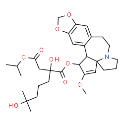ChemSpider 2D Image | O~3~-[2,6-Dihydroxy-2-(2-isopropoxy-2-oxoethyl)-6-methylheptanoyl]cephalotaxine | C31H43NO9