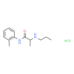 ChemSpider 2D Image | Prilocaine hydrochloride | C13H21ClN2O