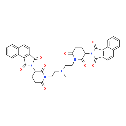 ChemSpider 2D Image | 2,2'-{(Methylimino)bis[2,1-ethanediyl(2,6-dioxo-1,3-piperidinediyl)]}bis(1H-benzo[e]isoindole-1,3(2H)-dione) | C39H33N5O8