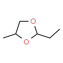ChemSpider 2D Image | 2-ethyl-4-methyl-1,3-dioxolane | C6H12O2